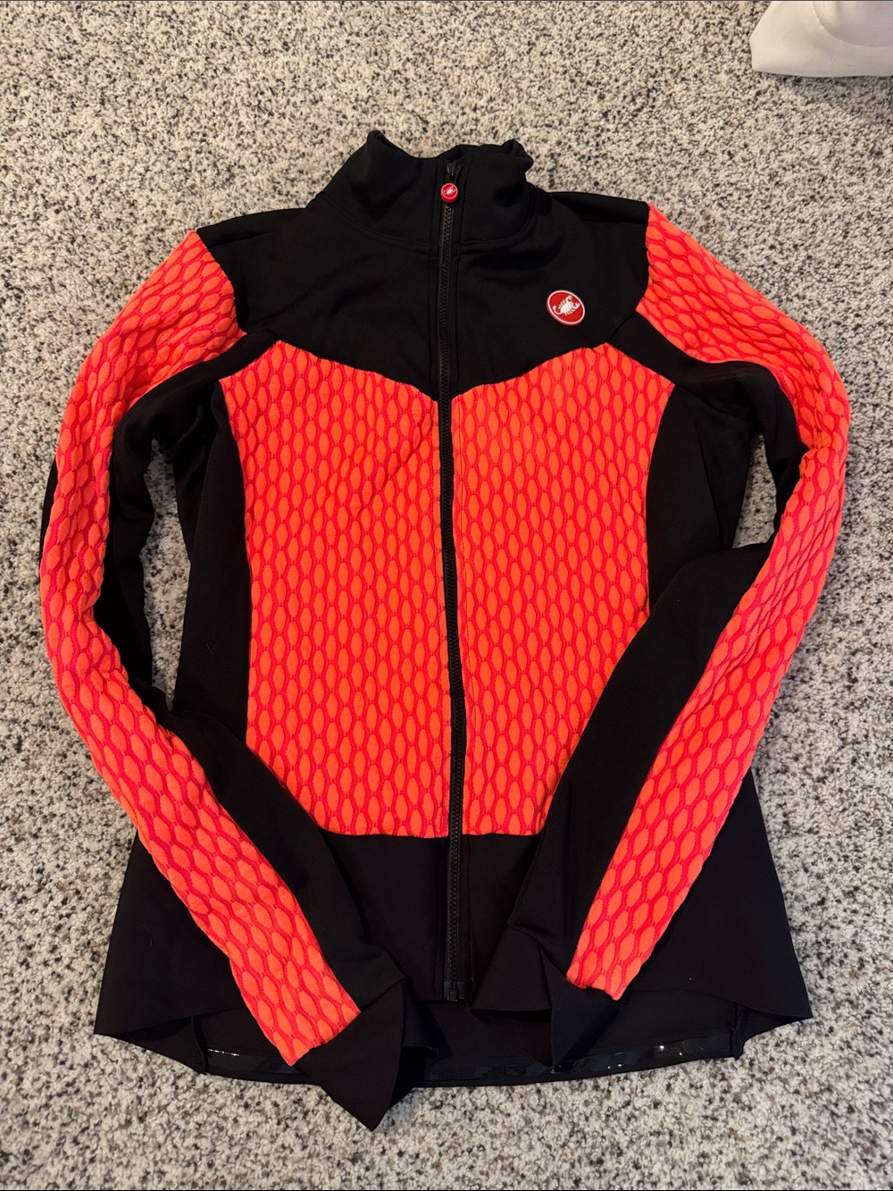 Castelli Women's Black & Hot Pink/ Orange Cycling Jacket. Size Medium